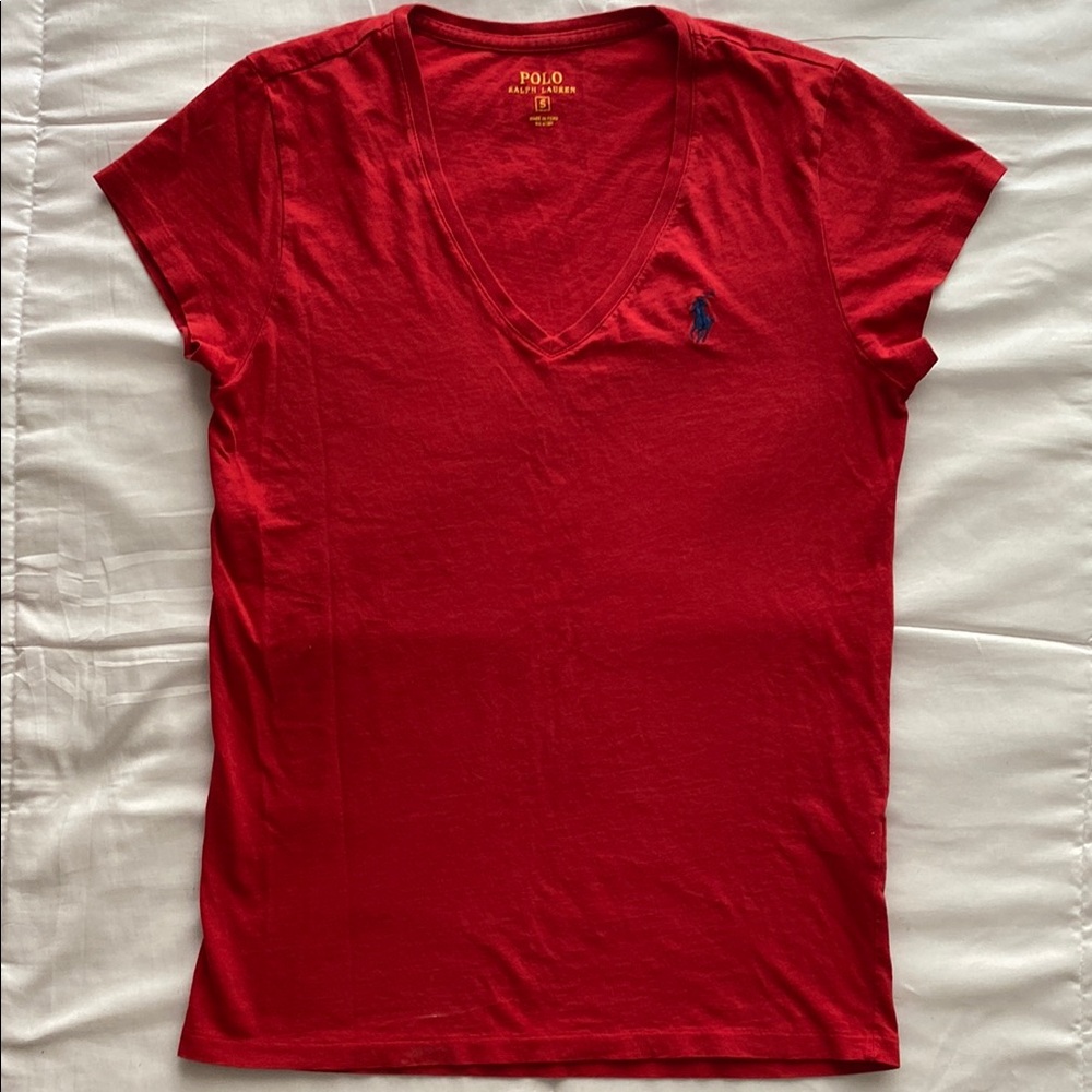 Polo by Ralph Lauren Red Fitted Short Sleeve T-Shirt